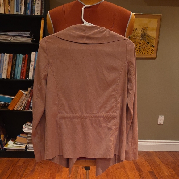 Jules & Leopold Mauve Draped Cardigan - Picture 4 of 7